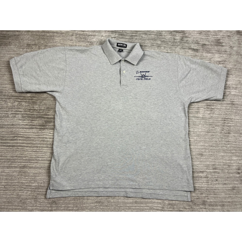Jonathan Corey Polo Mens XXL Gray Boeing Cecil Field F-18 Hornet USA Cotton